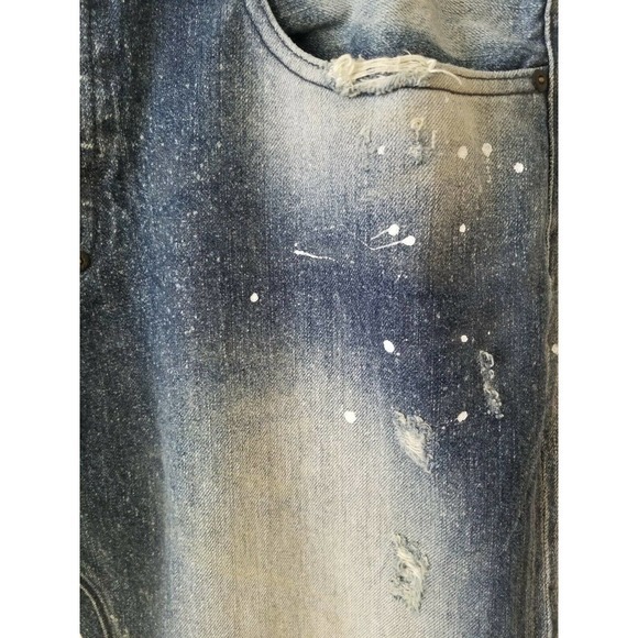 PRPS Demon Fit Button Fly Men's Size 36 Jeans Purposely Distressed Denim - Picture 9 of 12